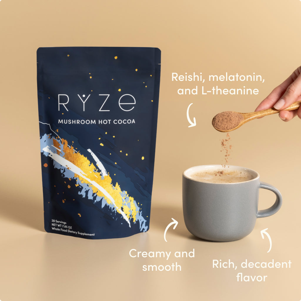 RYZE Nighttime Mushroom Cocoa Starter Bag O3