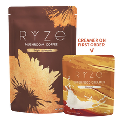 Mushroom Coffee + Caramel Creamer Set T2