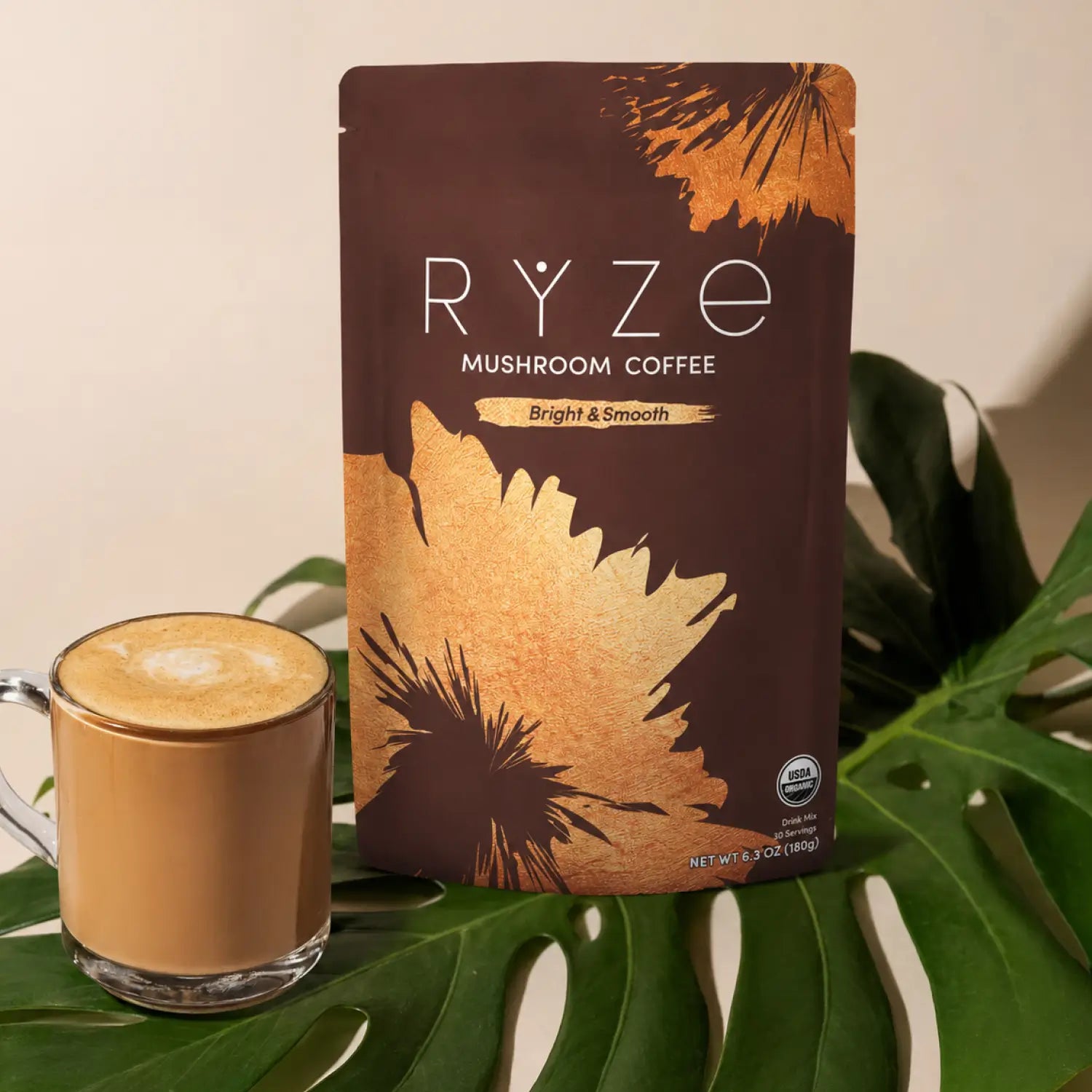 RYZE Mushroom Coffee — Organic Instant Coffee with Cordyceps & Reishi, 30 Servings A4