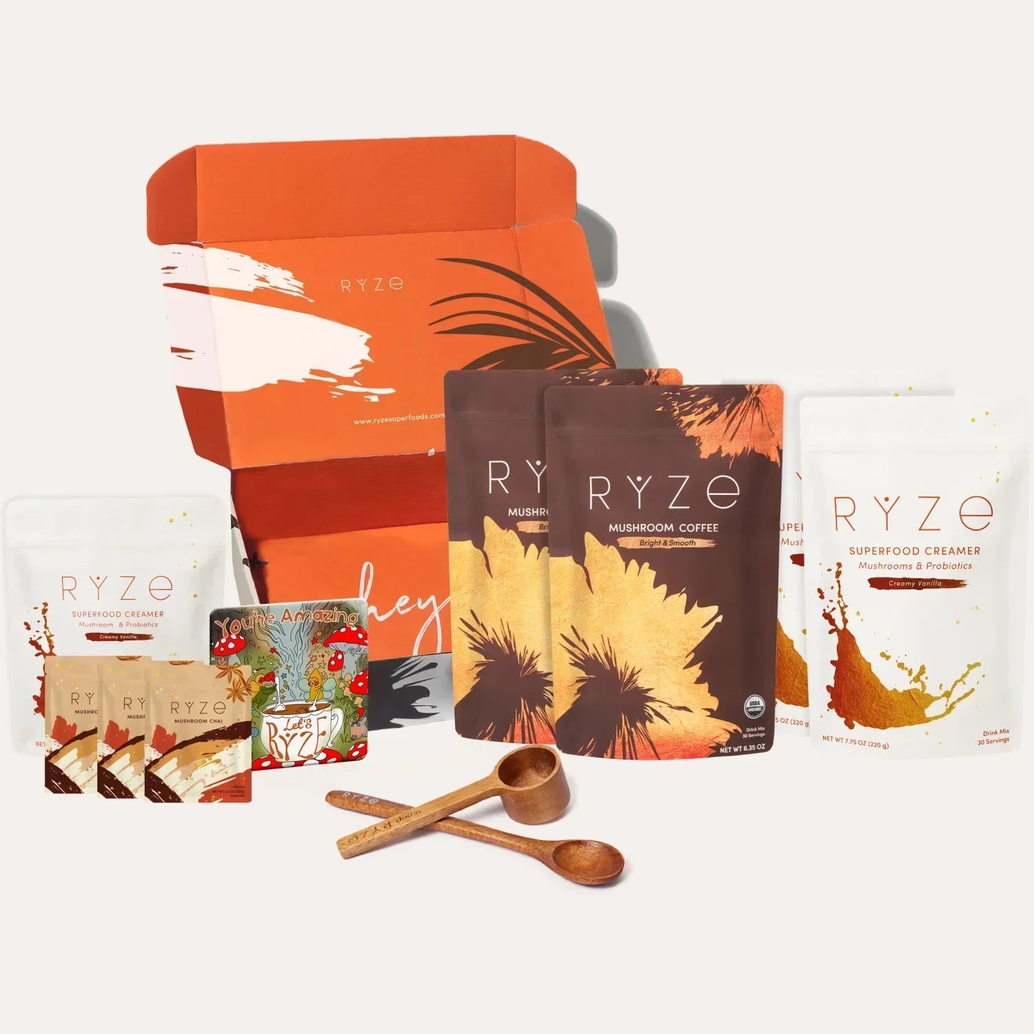 RYZE Lovers Gift Set: 2 Coffees + 2 Creamers U6