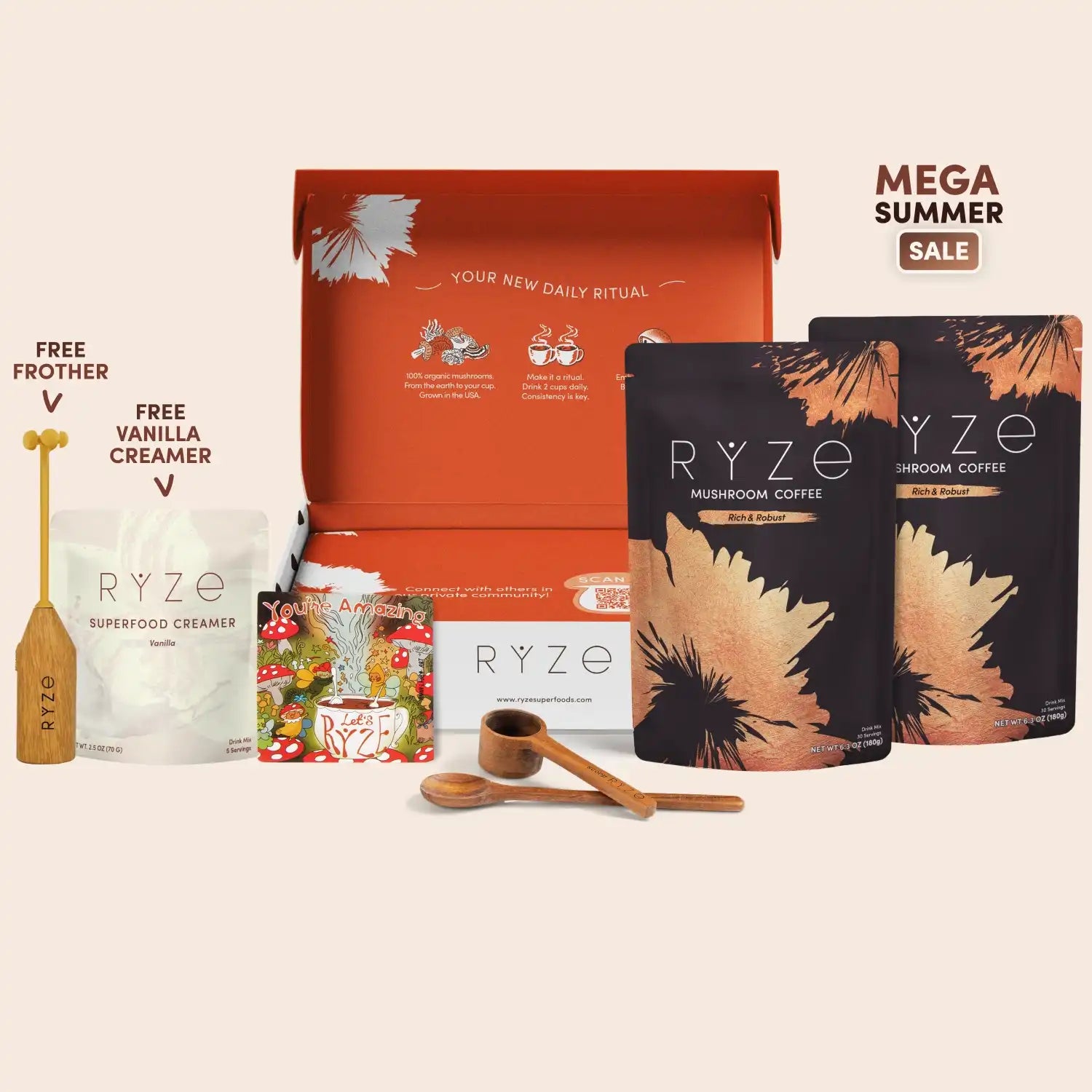 Mushroom Coffee Dark Roast Starter Kit (60 servings) H0