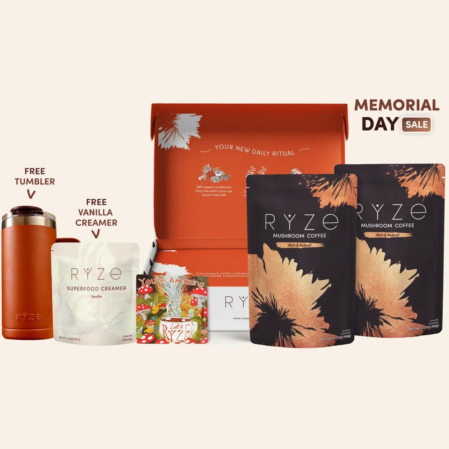 Mushroom Coffee Dark Roast Starter Kit 60 Serving G3