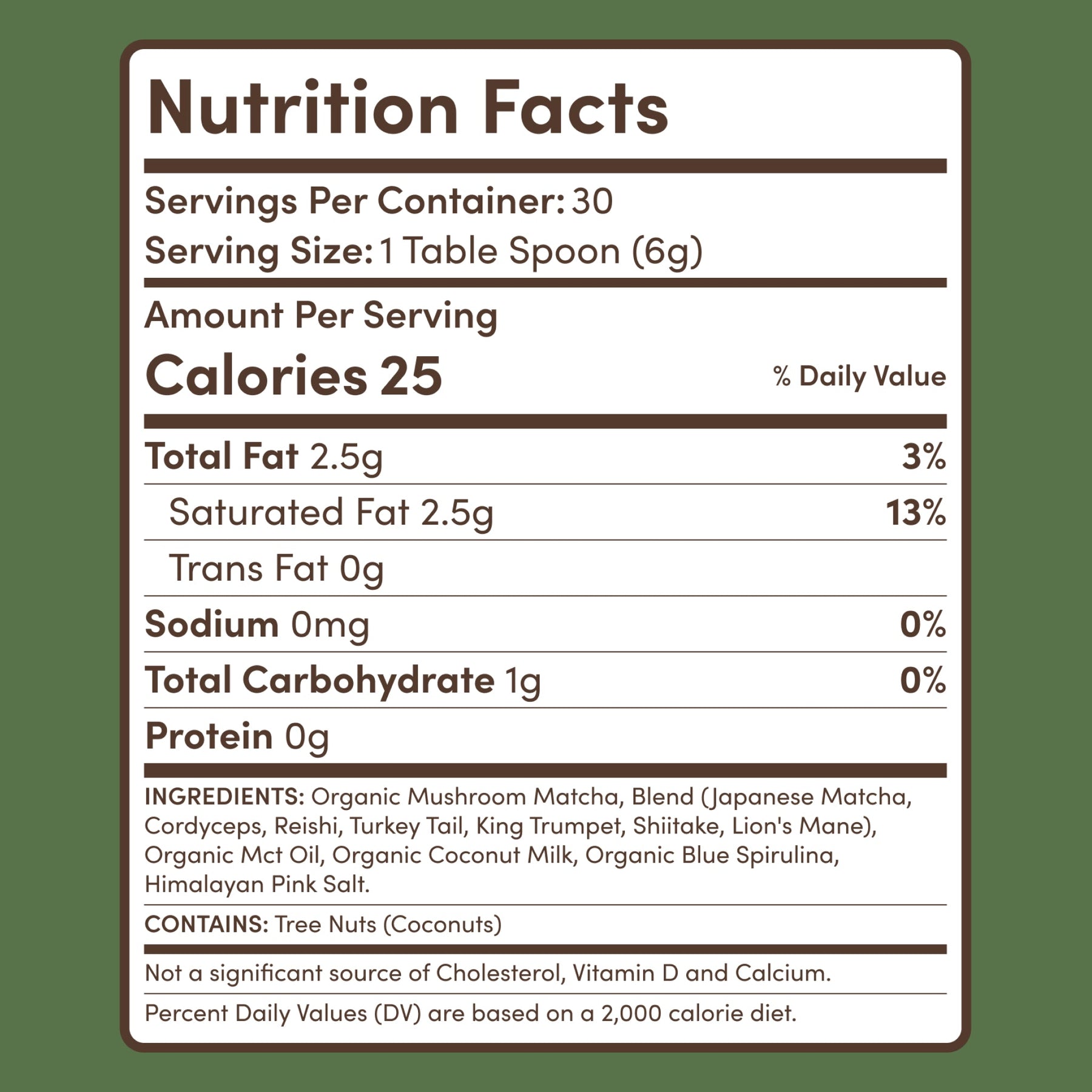 RYZE Mushroom Matcha — Organic Instant Matcha Latte with Lion's Mane & King Trumpet, 30 Servings Q6