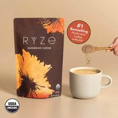 RYZE Mushroom Coffee — Organic Instant Coffee with Cordyceps & Reishi, 30 Servings A4