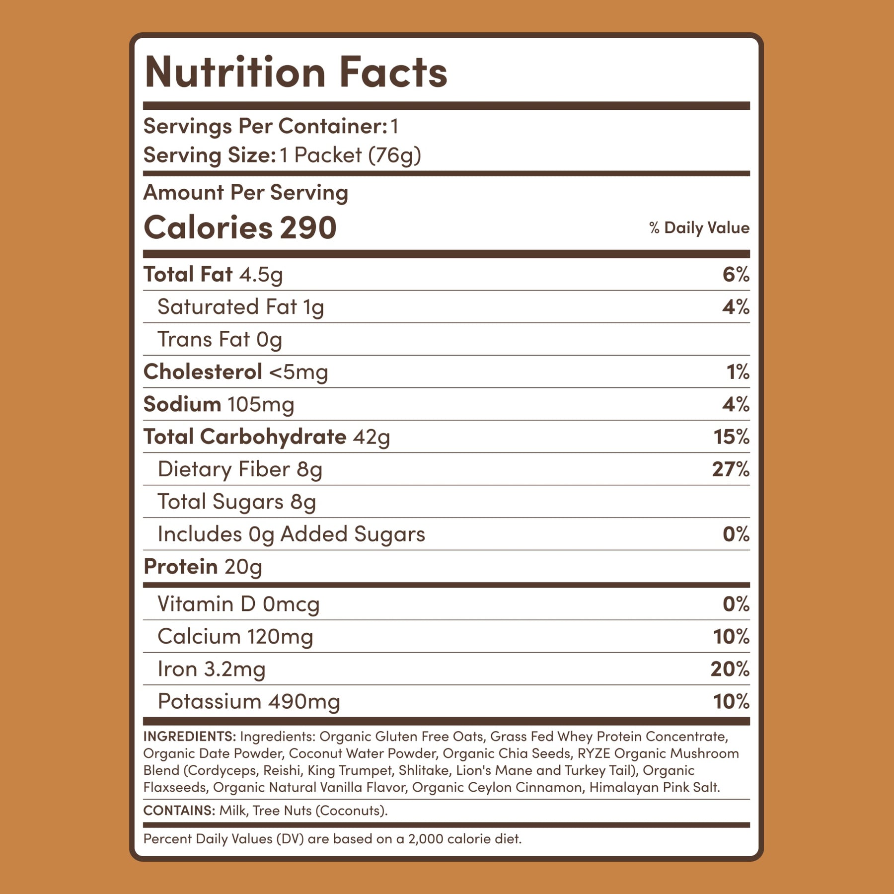 Mushroom Overnight Oats (14 Servings) Q2