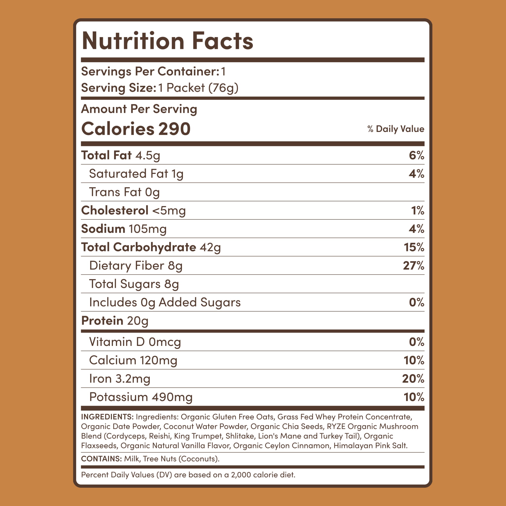 Mushroom Overnight Oats (14 Servings) Q2