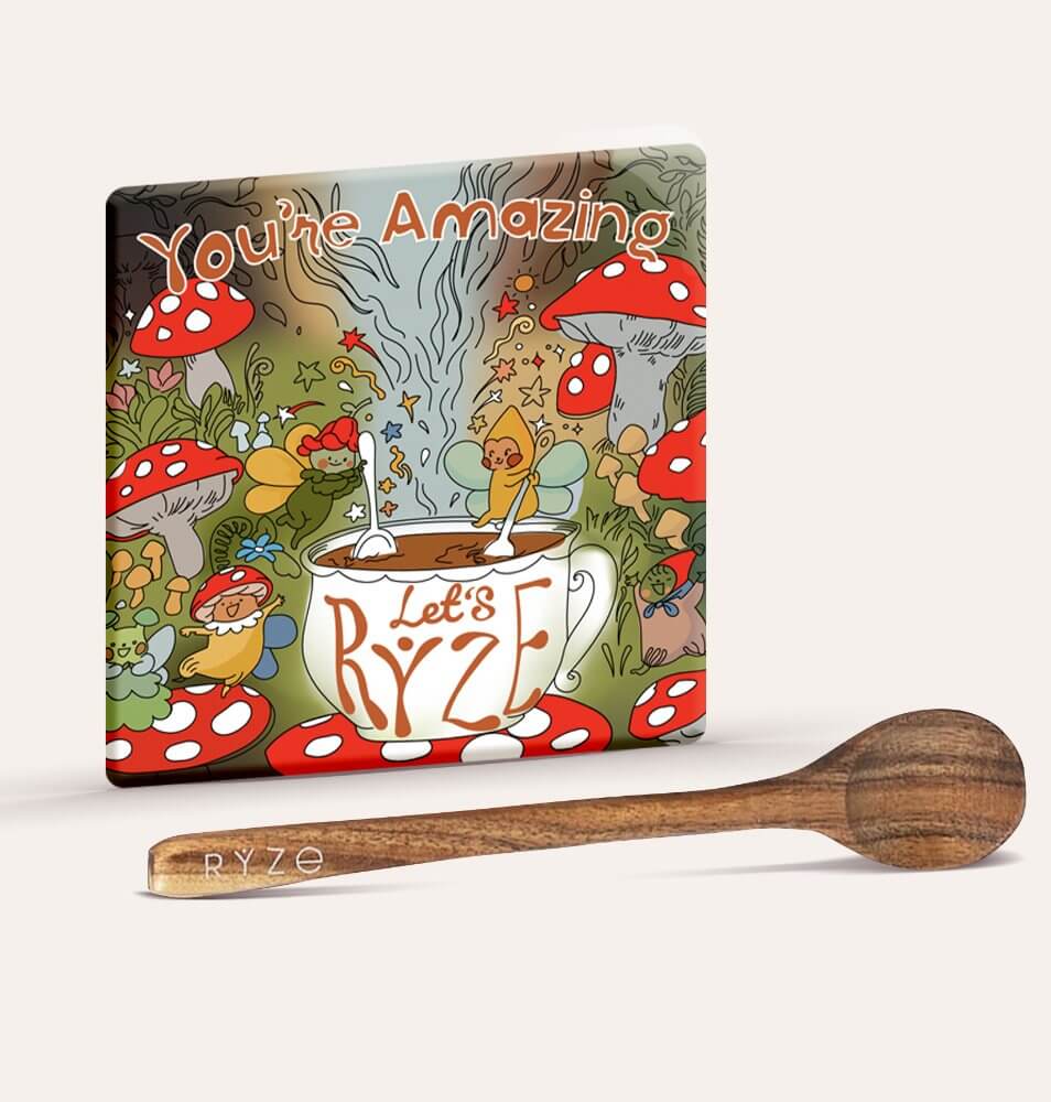 Mushroom Magnet + Acacia Spoon M7