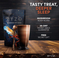 RYZE Hot Cocoa - with 6 Sleep Superfoods to Help Fall Asleep and Stay Asleep E4