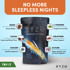 RYZE Hot Cocoa - with 6 Sleep Superfoods to Help Fall Asleep and Stay Asleep E4