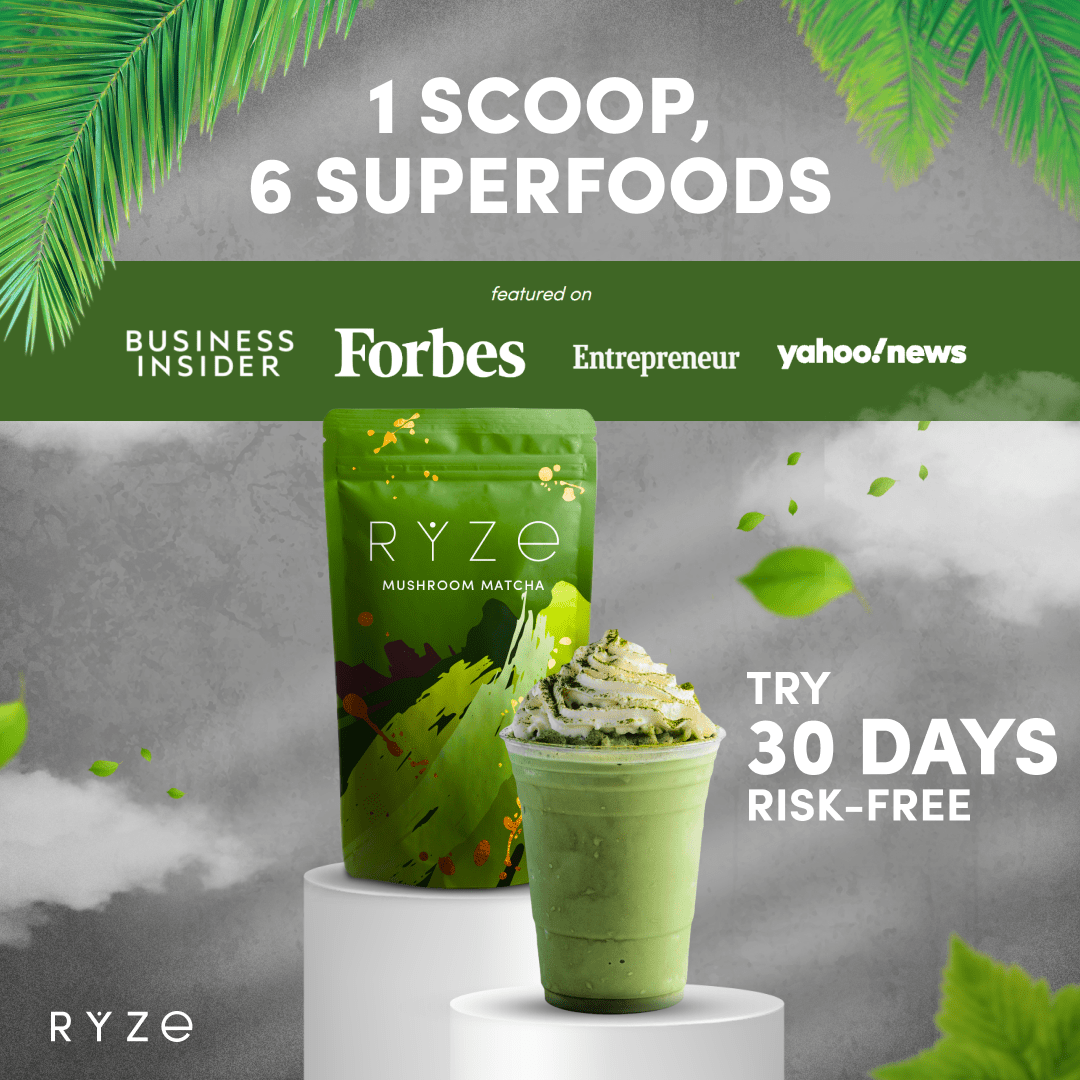 RYZE Organic Mushroom Matcha Starter Kit (60 servings) D5