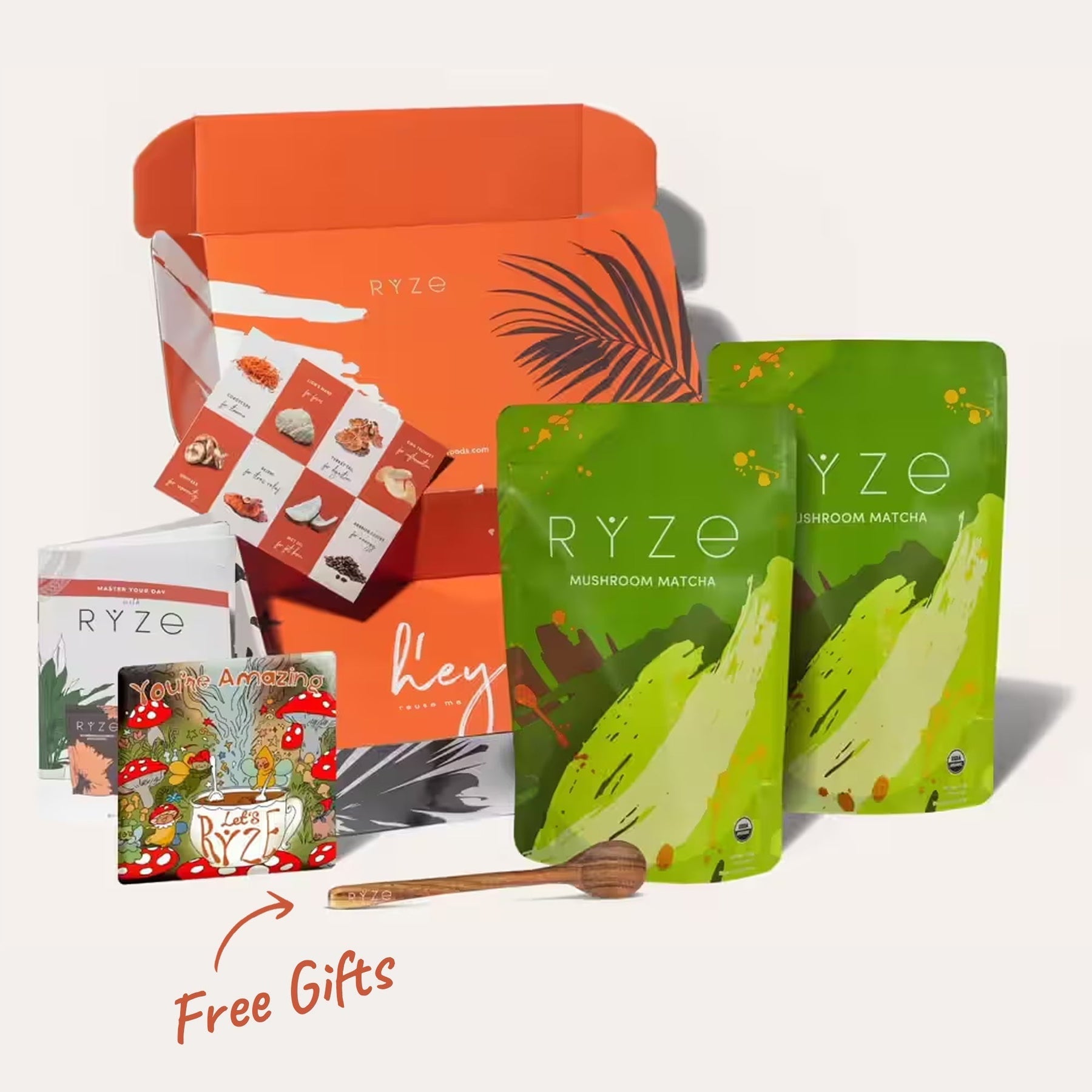 RYZE Organic Mushroom Matcha Starter Kit (60 servings) D5
