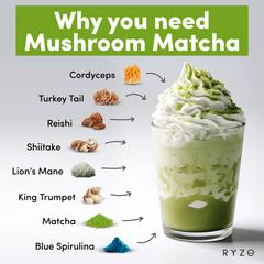RYZE Organic Mushroom Matcha Starter Kit (60 servings) D5
